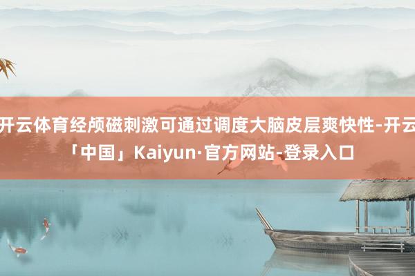 开云体育经颅磁刺激可通过调度大脑皮层爽快性-开云「中国」Kaiyun·官方网站-登录入口