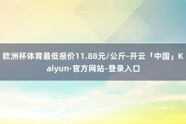 欧洲杯体育最低报价11.88元/公斤-开云「中国」Kaiyun·官方网站-登录入口