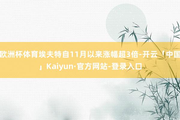 欧洲杯体育埃夫特自11月以来涨幅超3倍-开云「中国」Kaiyun·官方网站-登录入口