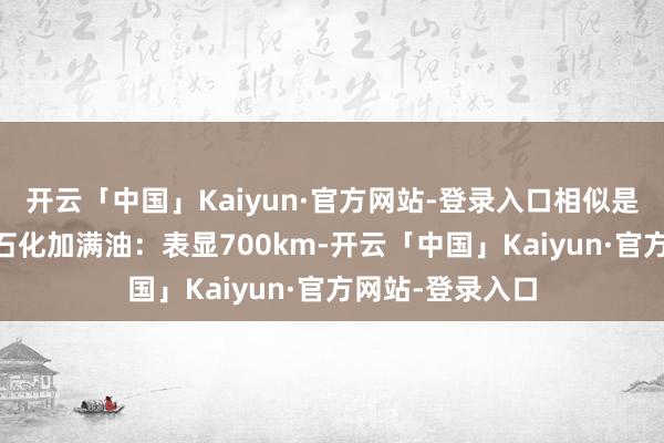 开云「中国」Kaiyun·官方网站-登录入口相似是92号汽油:中石化加满油:表显700km-开云「中国」Kaiyun·官方网站-登录入口