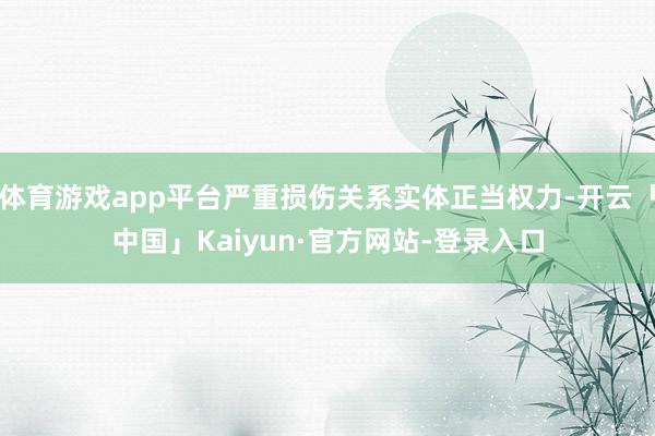 体育游戏app平台严重损伤关系实体正当权力-开云「中国」Kaiyun·官方网站-登录入口