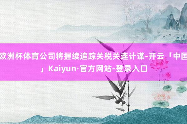 欧洲杯体育公司将握续追踪关税关连计谋-开云「中国」Kaiyun·官方网站-登录入口