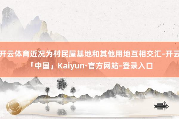 开云体育近况为村民屋基地和其他用地互相交汇-开云「中国」Kaiyun·官方网站-登录入口