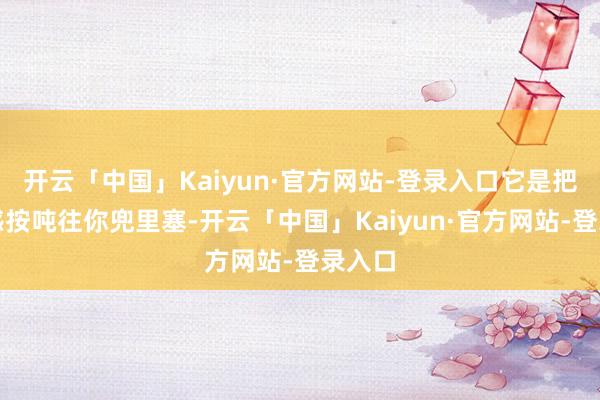 开云「中国」Kaiyun·官方网站-登录入口它是把安全感按吨往你兜里塞-开云「中国」Kaiyun·官方网站-登录入口